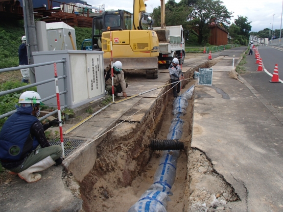 矢田水系基幹管路（中央ループ行）　配水管耐震化工事（第１工区）の写真 01